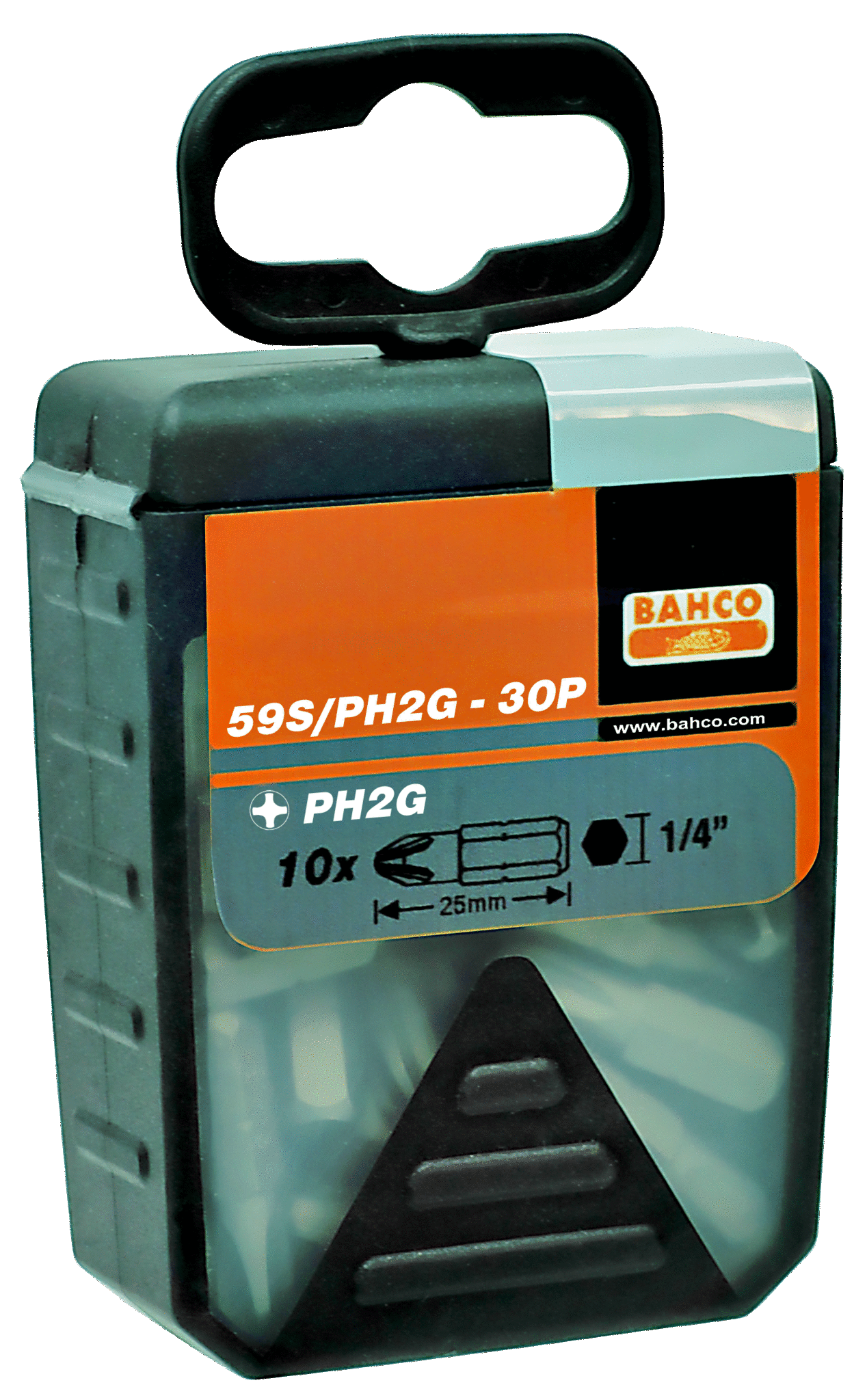 картинка Стандартные биты для отверток Grabber Phillips, 25 мм BAHCO 59S/PH2G-30P от магазина "Элит-инструмент"
