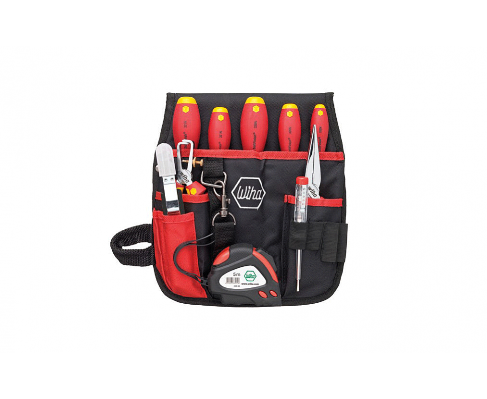 Профессиональный набор инструментов для электриков в поясной сумке Wiha 9300-012 33153, 40948 10 предметов