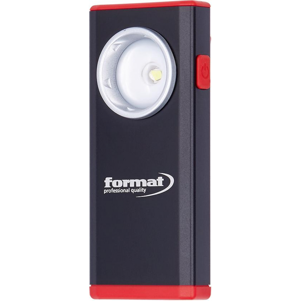 Ручной аккумуляторный фонарь алюминий 60-200 люмен FORMAT 9999 9022 Fplus