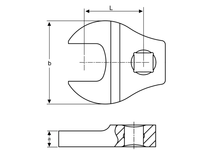 картинка 3/8" Воротковый ключ рожковый BAHCO 747-2.1/4 от магазина "Элит-инструмент"
