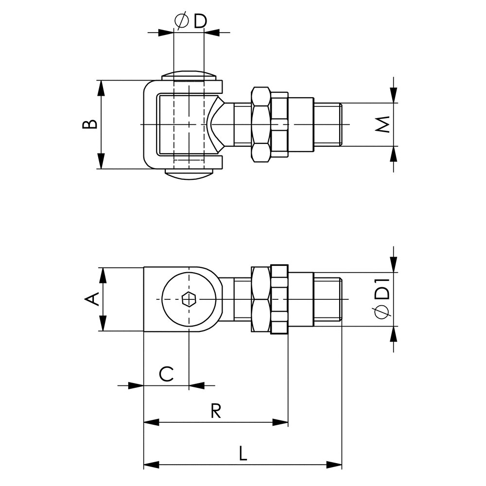 картинка Дверная петля, короткая АМF 11403 от магазина "Элит-инструмент"