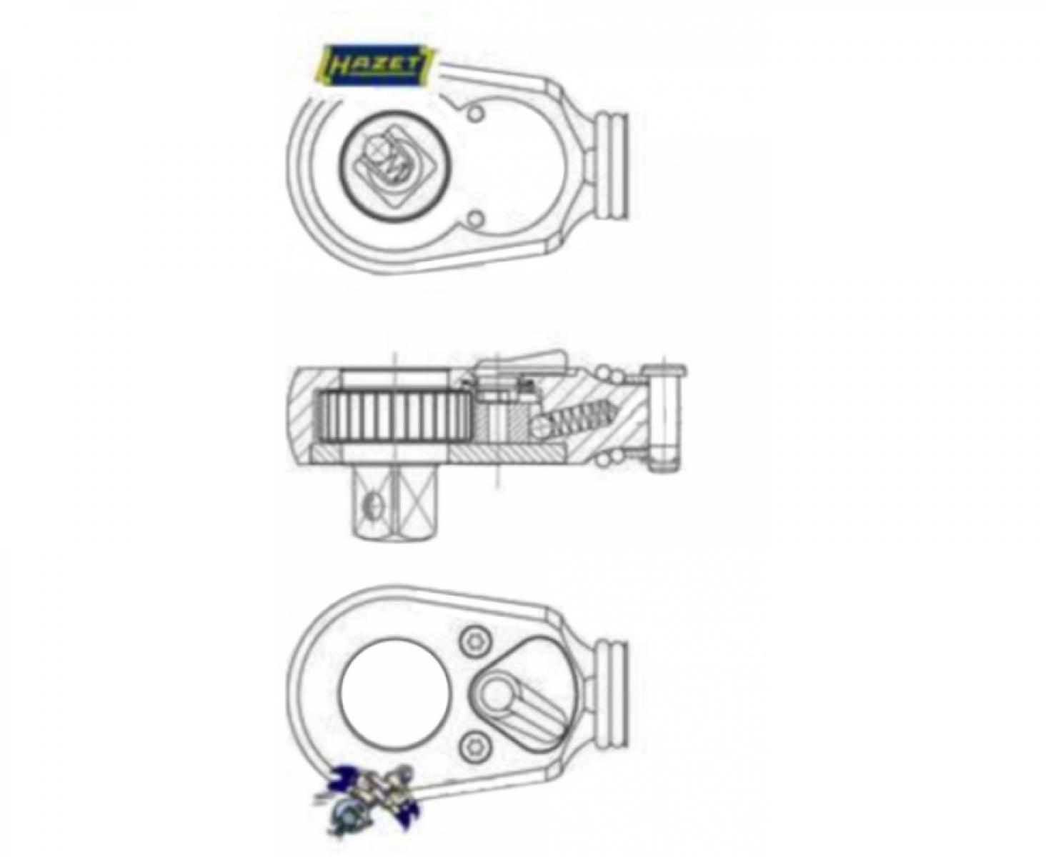 Ремкомплект трещотки 1/2" 916N Hazet 916N/6