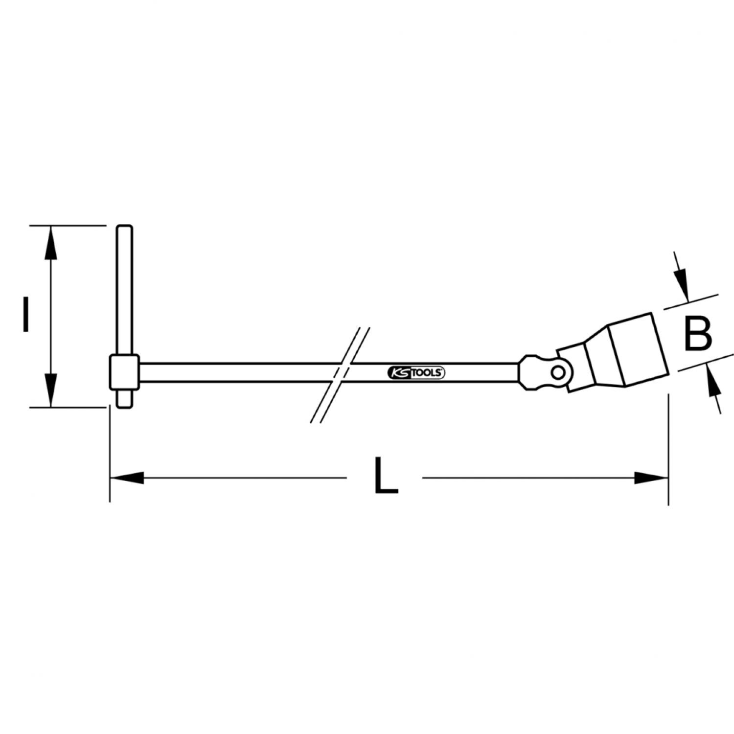 картинка Шарнирный ключ с Т-образной рукояткой, размера XL, 17 мм подвеска от магазина "Элит-инструмент"