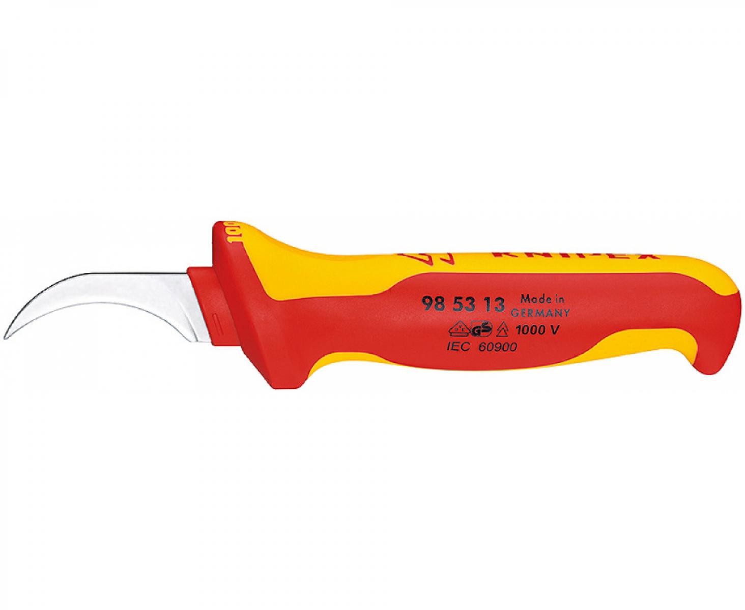 картинка Нож для удаления оболочки кабеля с секторными жилами VDE Knipex KN-985313 от магазина "Элит-инструмент"