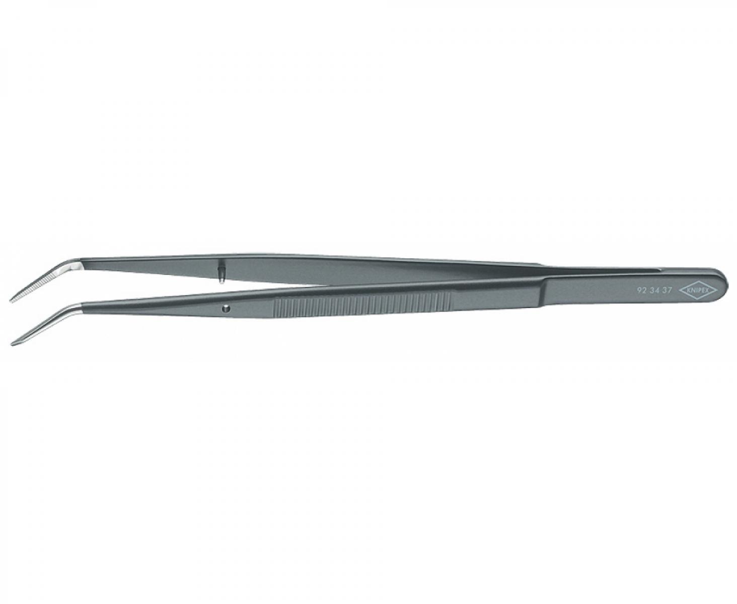 картинка Пинцет захватный прецизионный с направляющим штифтом, тонкие губки Knipex KN-923437 от магазина "Элит-инструмент"