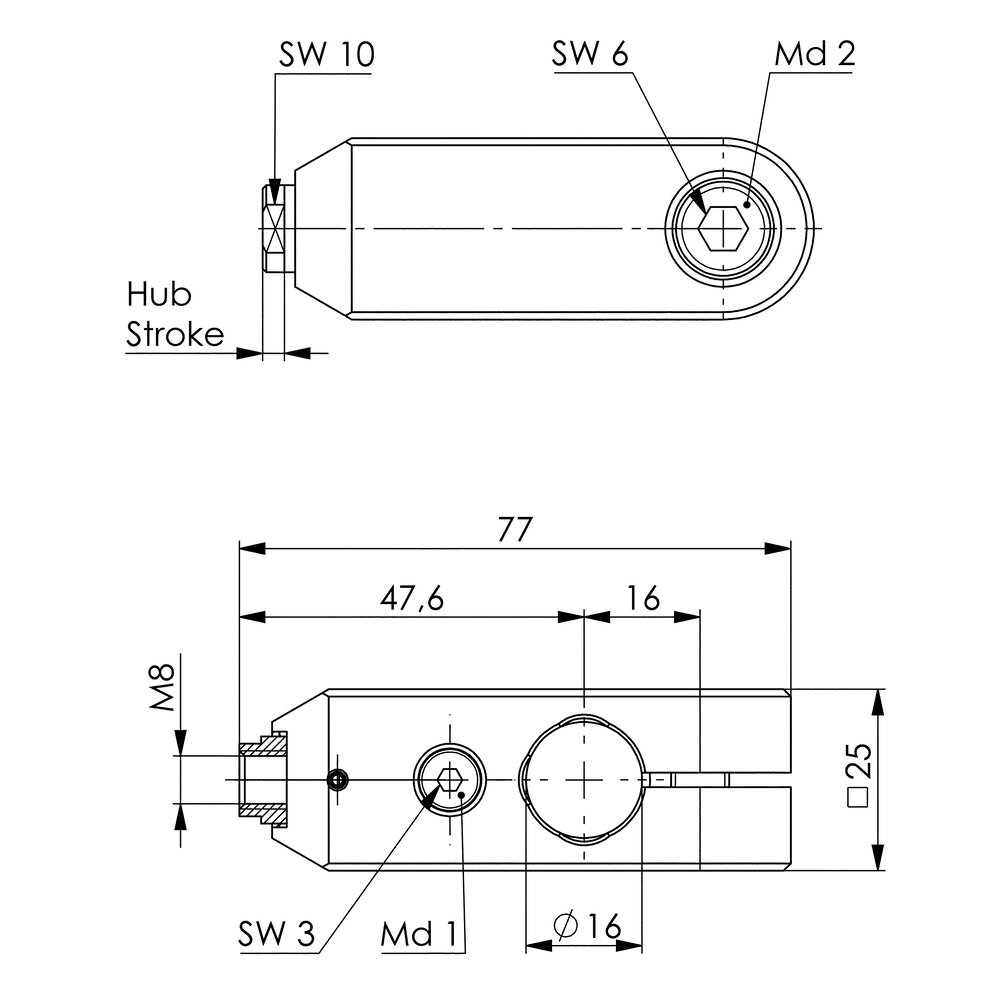 картинка Зажимной элемент, линейный АМF 568812 от магазина "Элит-инструмент"