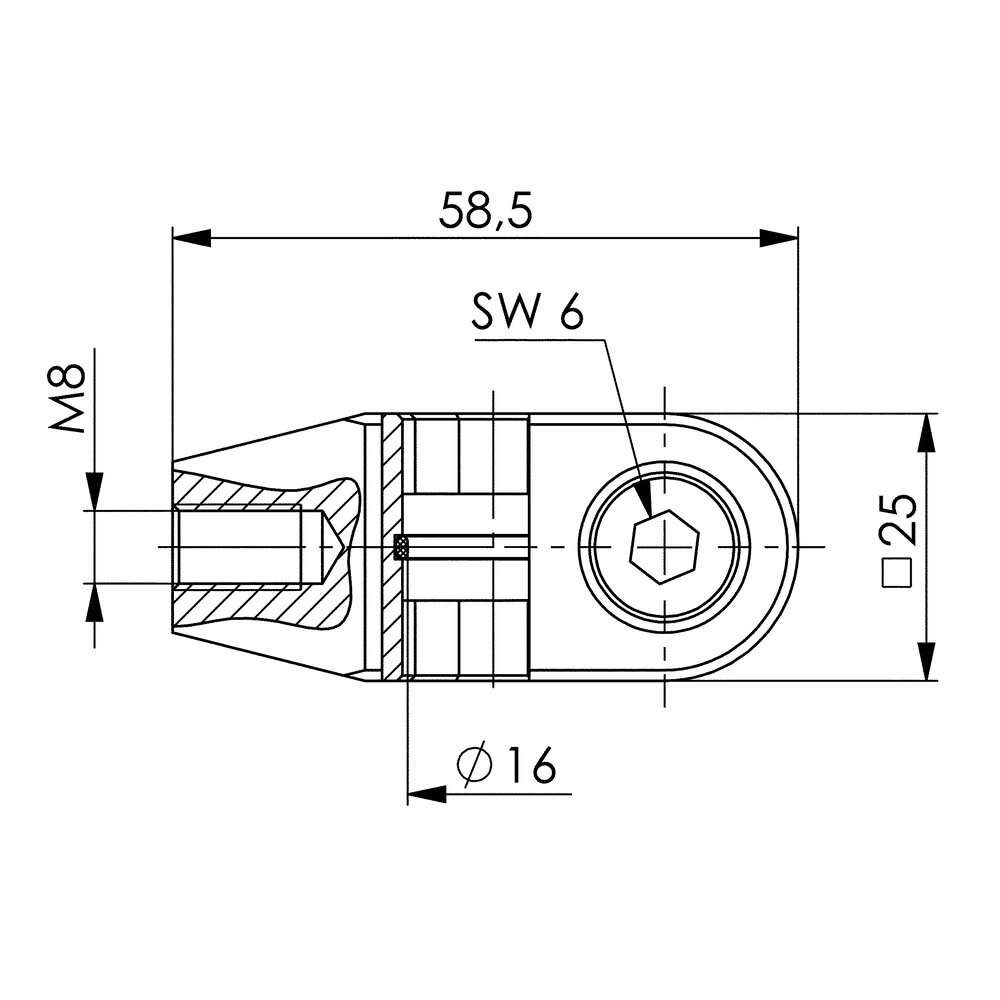 картинка Опора горизонтальная АМF 568810 от магазина "Элит-инструмент"