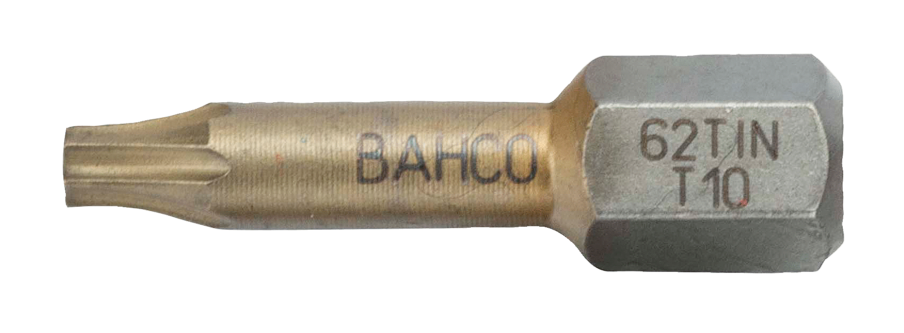 картинка Торсионные биты с покрытием из нитрида титана для отверток Torx®, 25 мм BAHCO 62TIN/T40 от магазина "Элит-инструмент"
