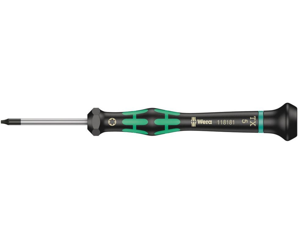 картинка Отвертка Wera Kraftform Micro для электронщика 2067 TORX WE-118042 TX 6 х 40 от магазина "Элит-инструмент"