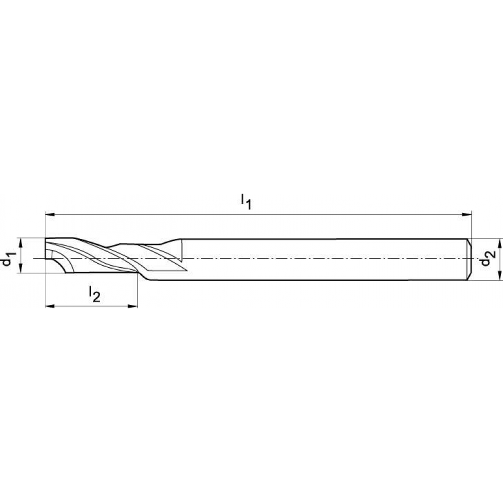 картинка Фреза однозубая WN HSCo5 FORMAT 3,0 мм 2100 0300 Fplus от магазина "Элит-инструмент"