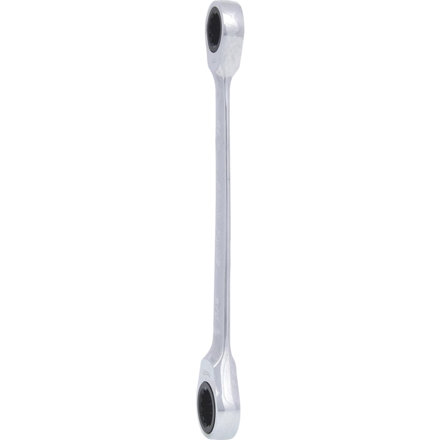 картинка Двусторонний накидной ключ с трещоткой GEARplus, 5/16"x3/8" подвеска от магазина "Элит-инструмент"