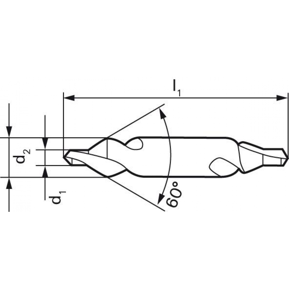 картинка Центровочное сверло DIN333 HSS форма A 0,50 мм FORMAT 1120 0050 Fplus от магазина "Элит-инструмент"