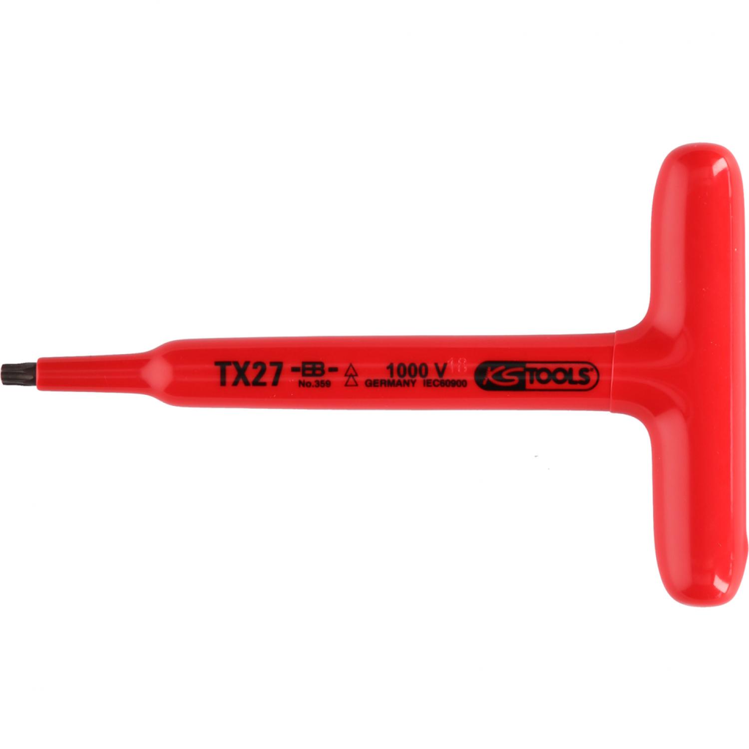 картинка Т-образный штифтовой ключ изолированный для шлицев типа Torx, Т25, 160 мм от магазина "Элит-инструмент"