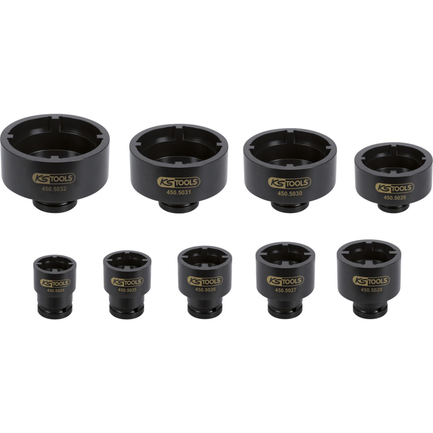 картинка Комплект ключей для накидных гаек, внутренние цапфы, 9 шт KSTools 450.5020 от магазина "Элит-инструмент"