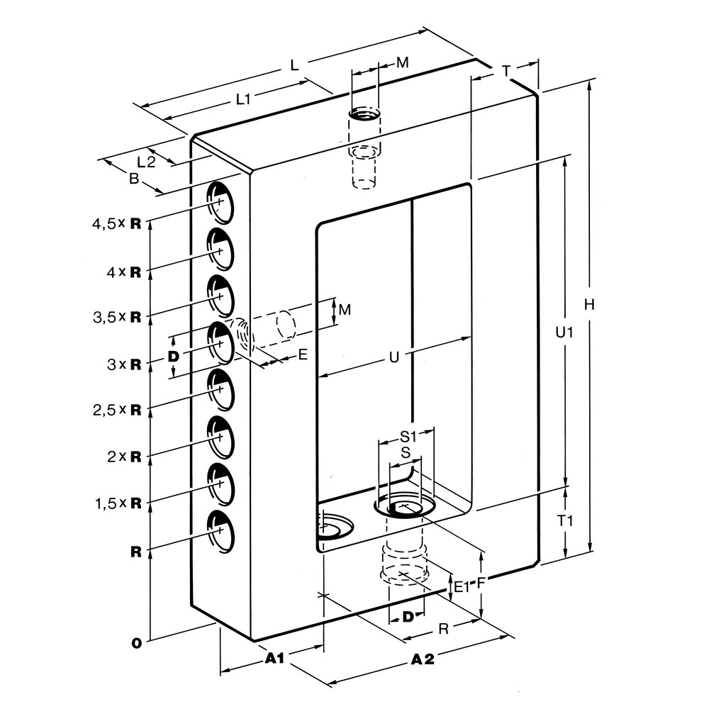картинка Угловой блок, однорядный АМF 88757 от магазина "Элит-инструмент"