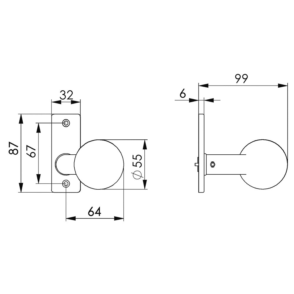 картинка Повернутая дверная ручка АМF 17269 от магазина "Элит-инструмент"