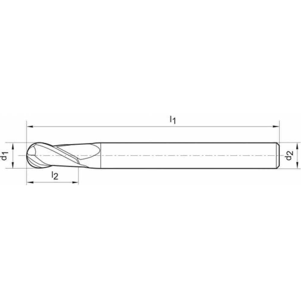 картинка Радиусная фреза WN цельный твердосплавный хвостовик TiALN HA Z2 FORMAT 6 мм 2414 0600 Fplus от магазина "Элит-инструмент"