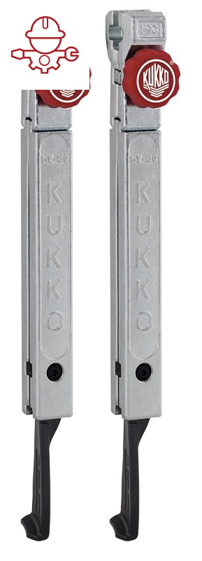 картинка 2 особо узких захвата с быстрой регулировкой (комплект) Kukko 1-255-P от магазина "Элит-инструмент"