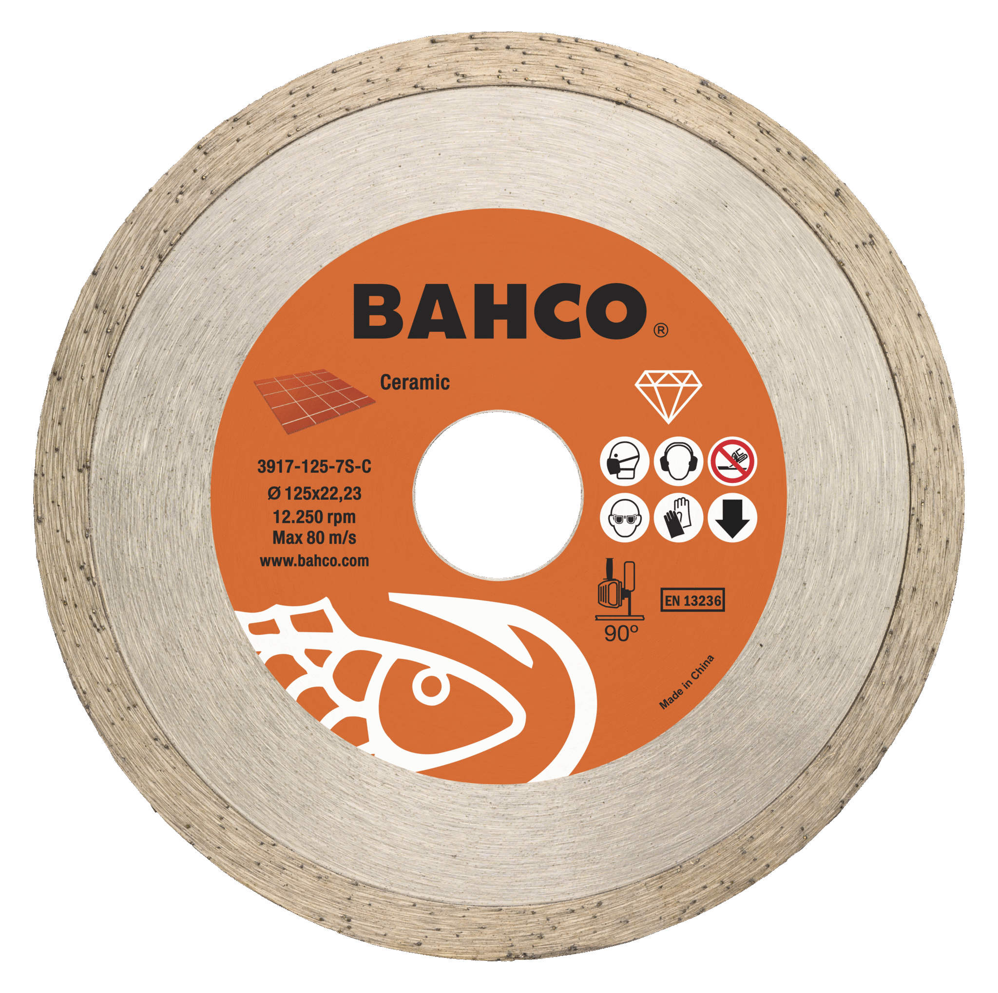 картинка Алмазные дисковые пилы для керамики и плитки 125 x 1.2 x 22.23mm BAHCO 3916-125-10P-CE от магазина "Элит-инструмент"