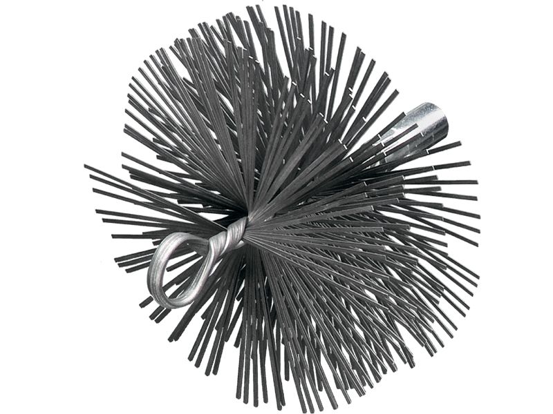 картинка Щетка для дымовых труб с петлей и внутренней резьбой IBZG с плоской стальной проволокой диаметр 200 мм LESSMANN 507.003 от магазина "Элит-инструмент"