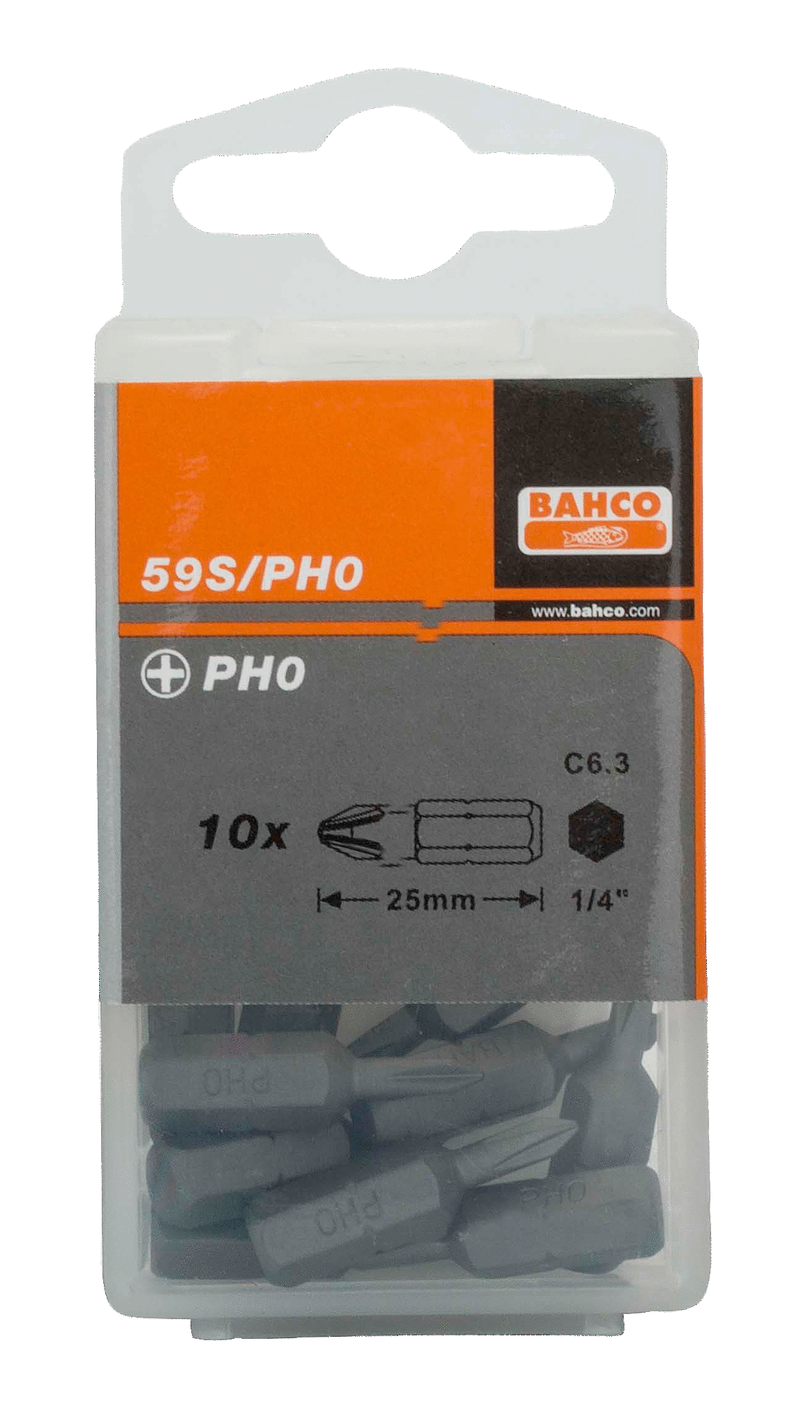 картинка Стандартные биты для отверток Phillips, 25 мм BAHCO 59S/PH2 от магазина "Элит-инструмент"