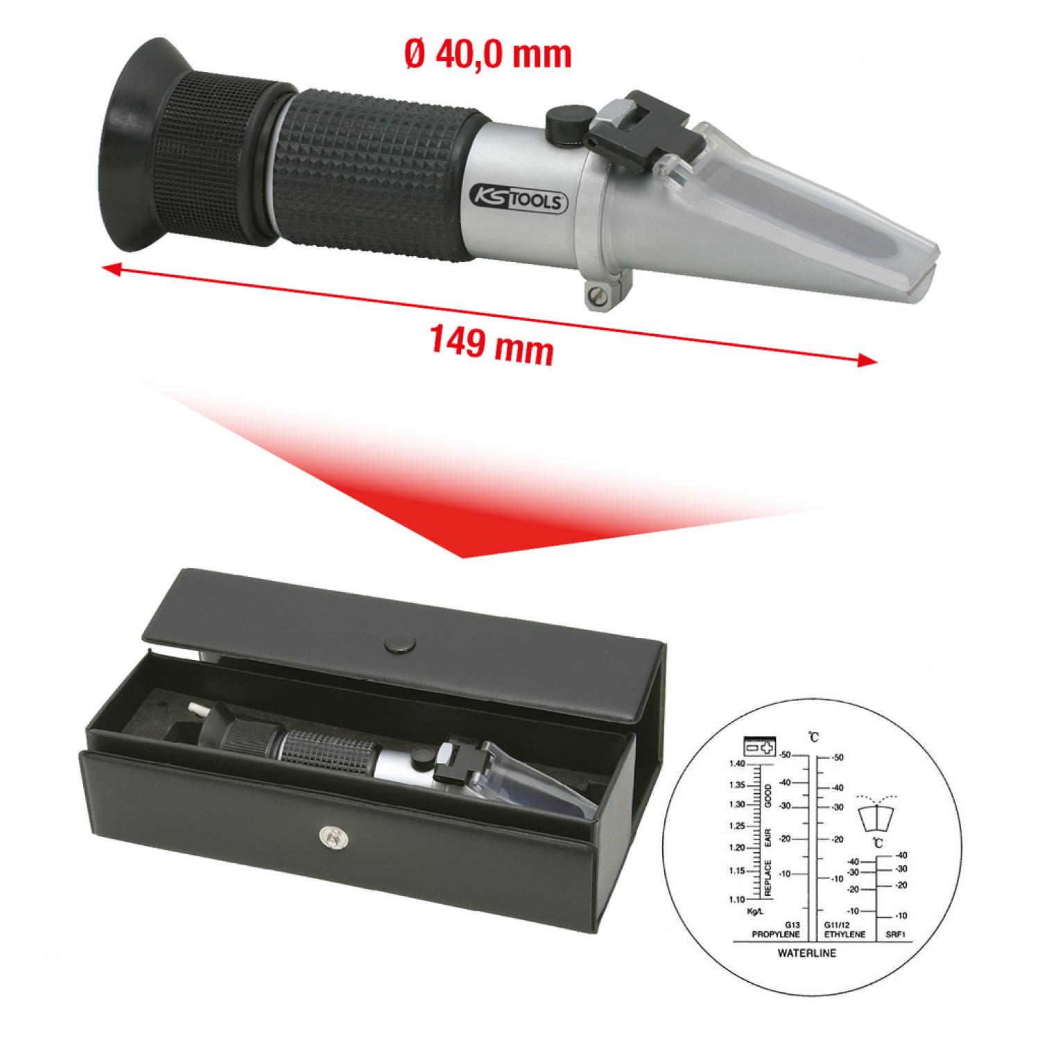 картинка Рефрактометр для хладагента/аккумуляторной кислоты от магазина "Элит-инструмент"