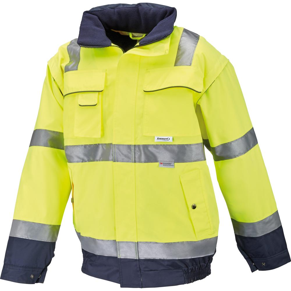 Предупреждающая куртка Комфорт, размер.S, желтый/синий, FORMAT 6007 5303 Fplus