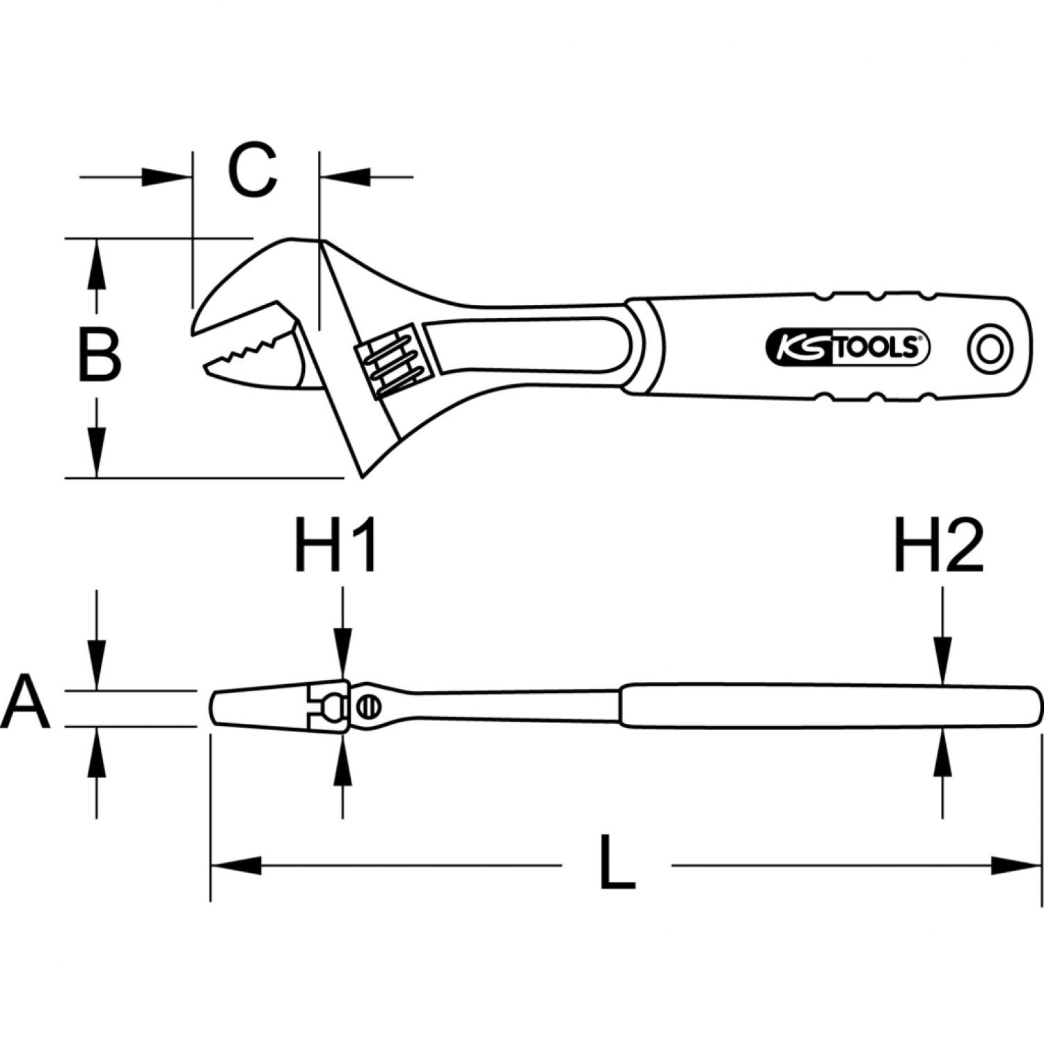 картинка Разводной ключ, регулируемый, 34 мм подвеска от магазина "Элит-инструмент"