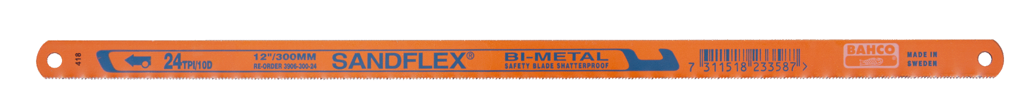 Биметаллические ножовочные полотна SANDFLEX®. Новое биметаллическое полотно SANDFLEX с повышеным содержанием кoбальта BAHCO 3906-300-32-5P