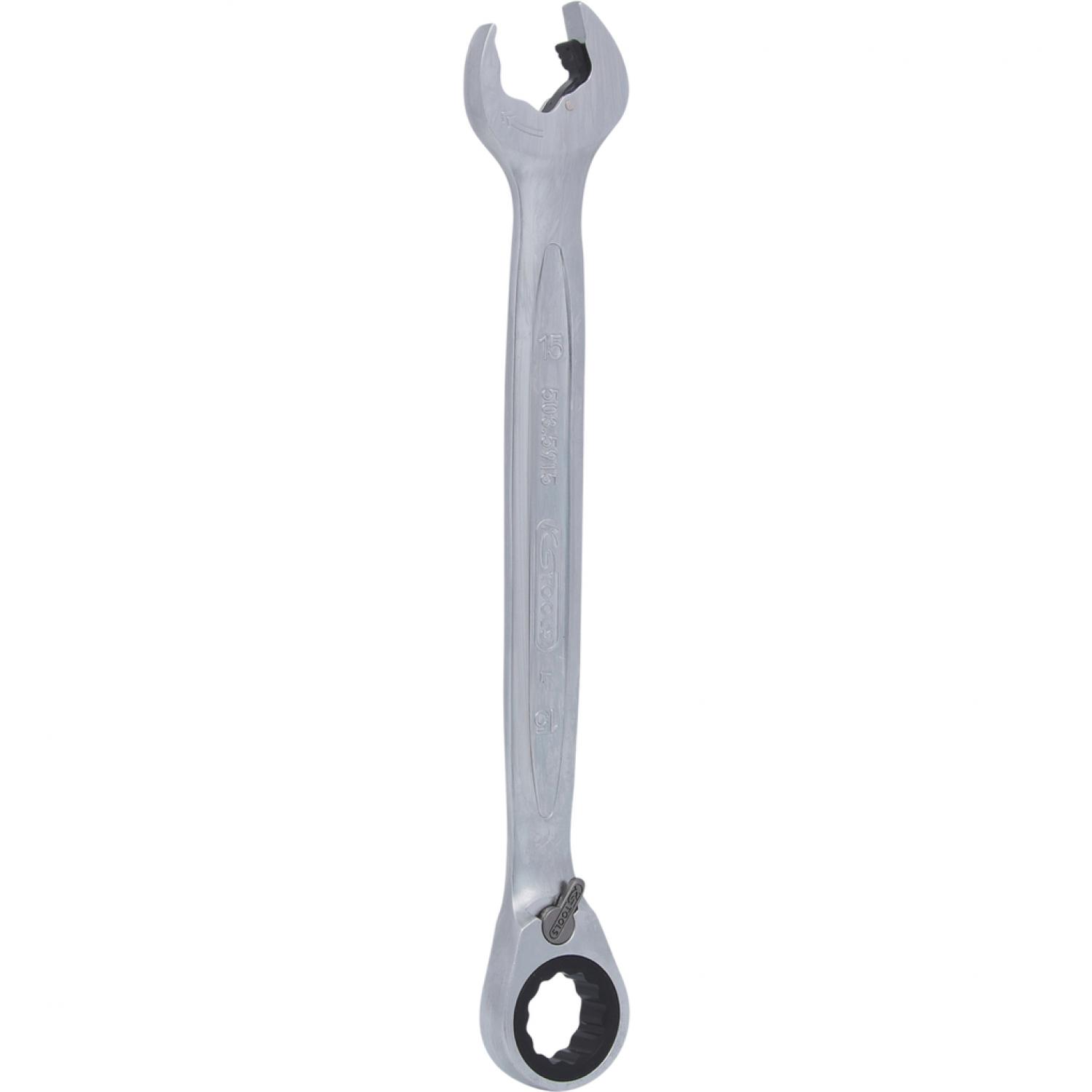 картинка Комбинированный ключ с трещоточным зевом DUO GEARplus, 15 мм, переключаемый от магазина "Элит-инструмент"