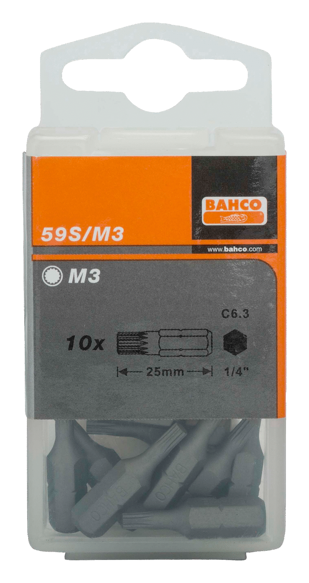 картинка Стандартные биты для отверток XZN, 25 мм BAHCO 59S/M6 от магазина "Элит-инструмент"