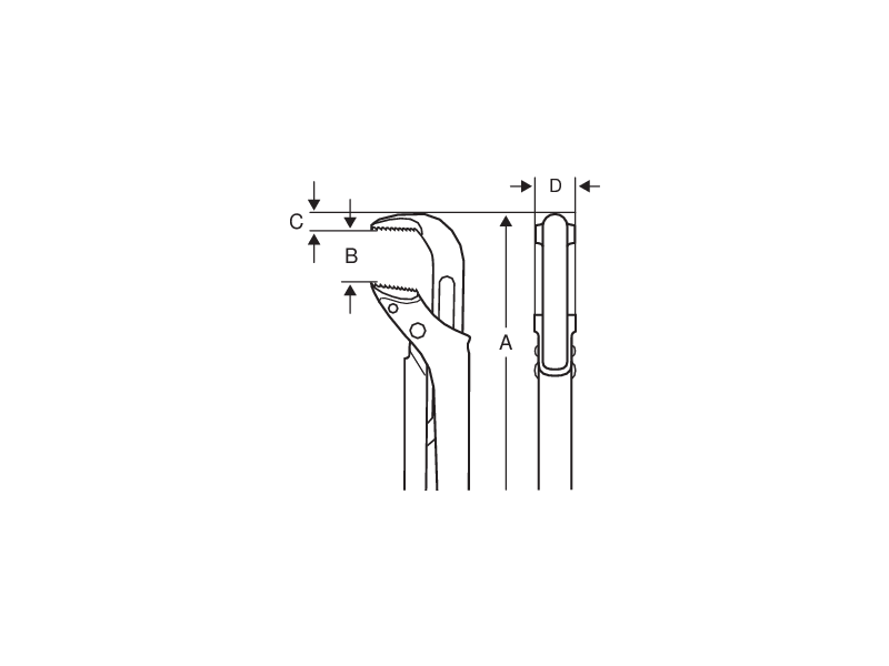 картинка Трубный ключ универсальный BAHCO 144 от магазина "Элит-инструмент"