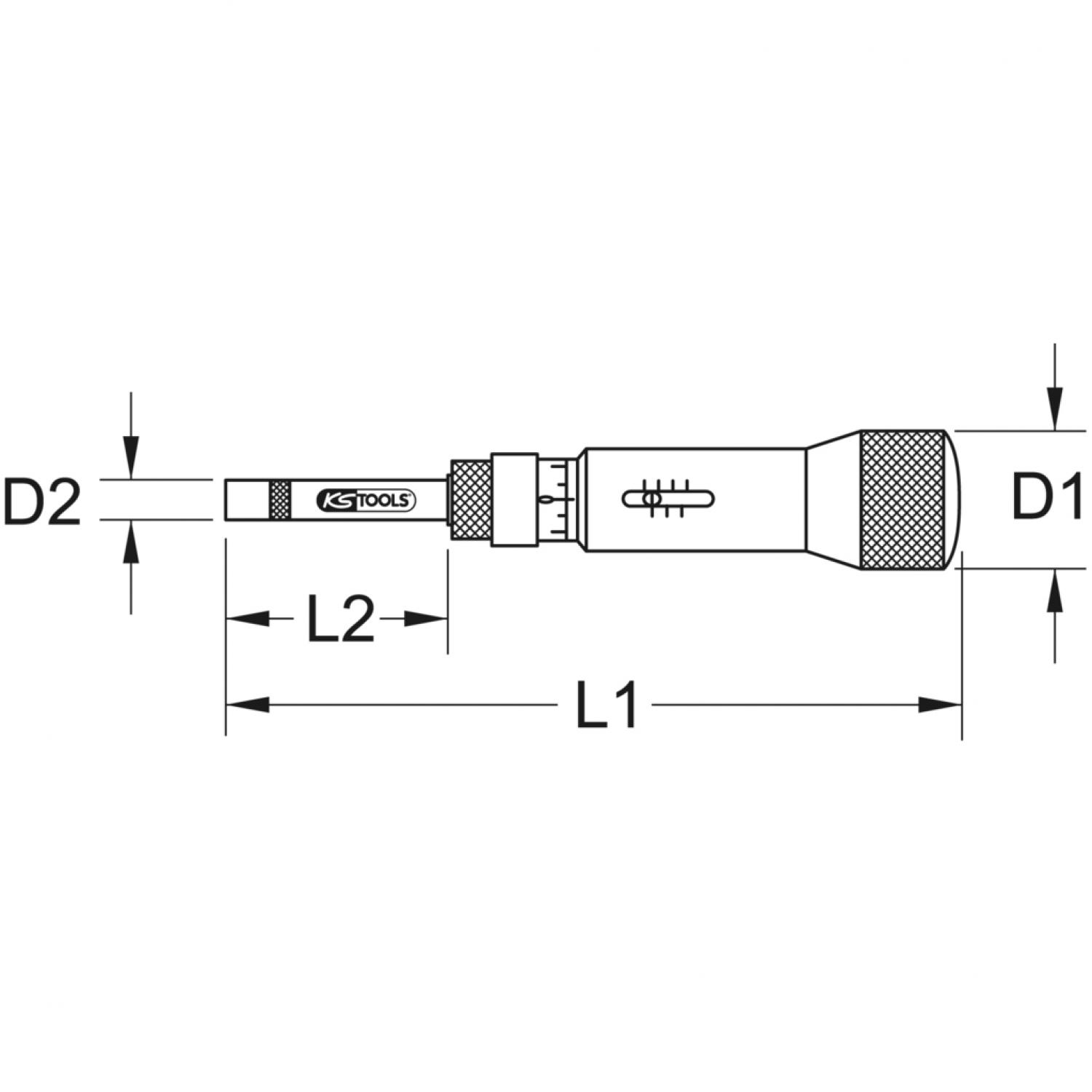 картинка Динамометрическая отвертка ESD 1/4" с микрометрической шкалой, 2-30 cНм от магазина "Элит-инструмент"