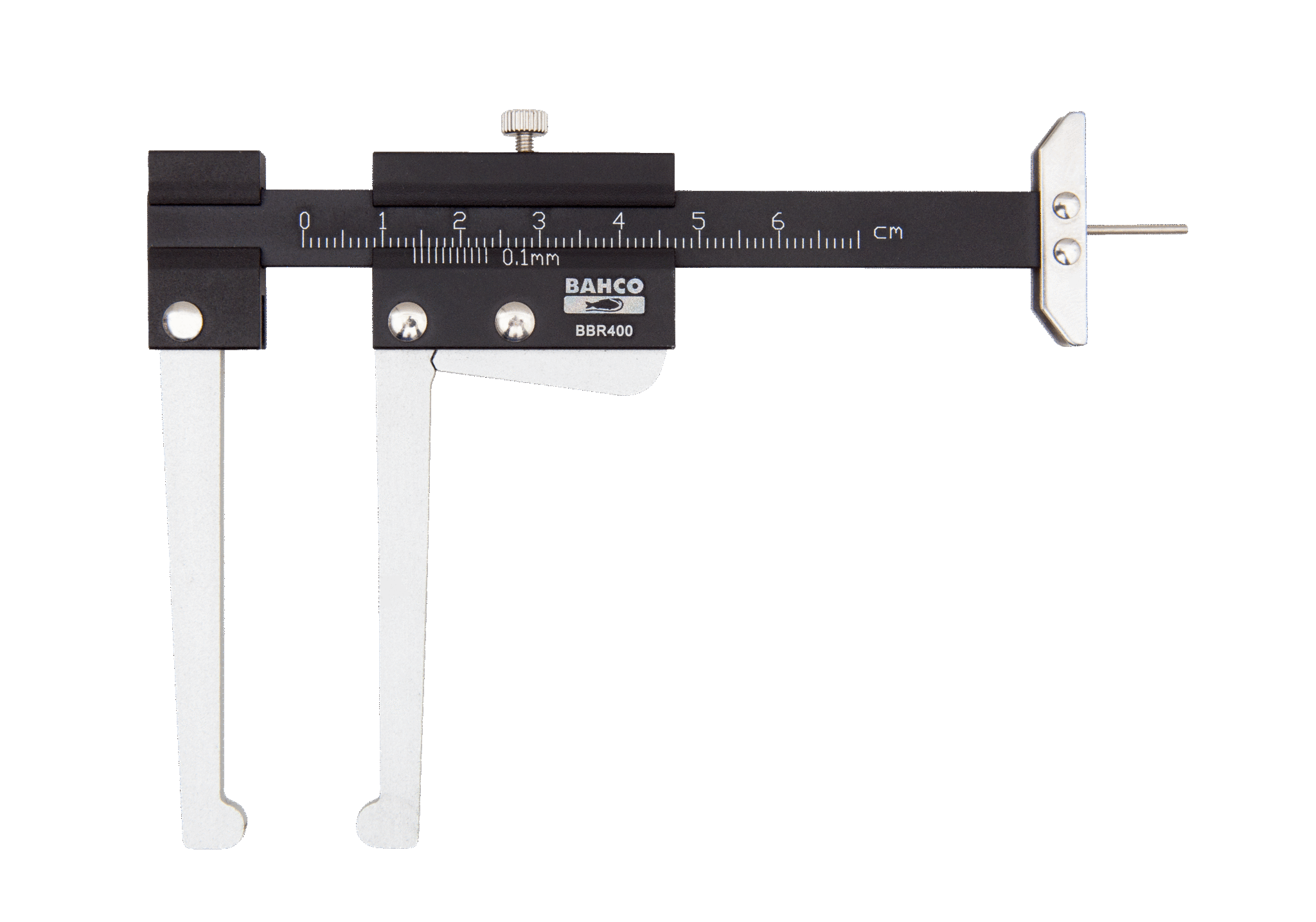 Алюминиевый Штангенциркуль для измерения толщины тормозных дисков и глубины протектора BAHCO BBR400