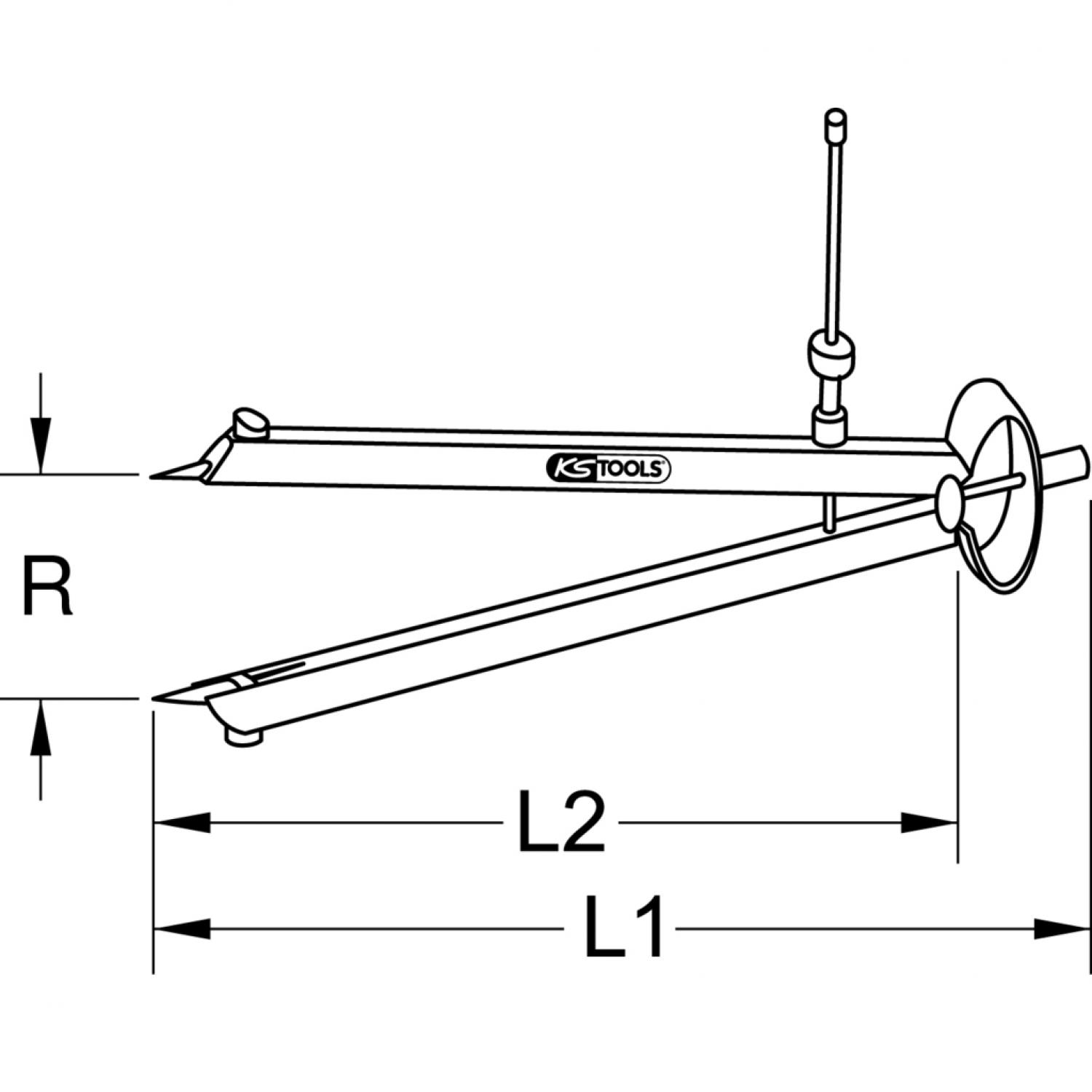 картинка Прецизионный пружинный делительный циркуль со сменными наконечниками, 285 мм от магазина "Элит-инструмент"