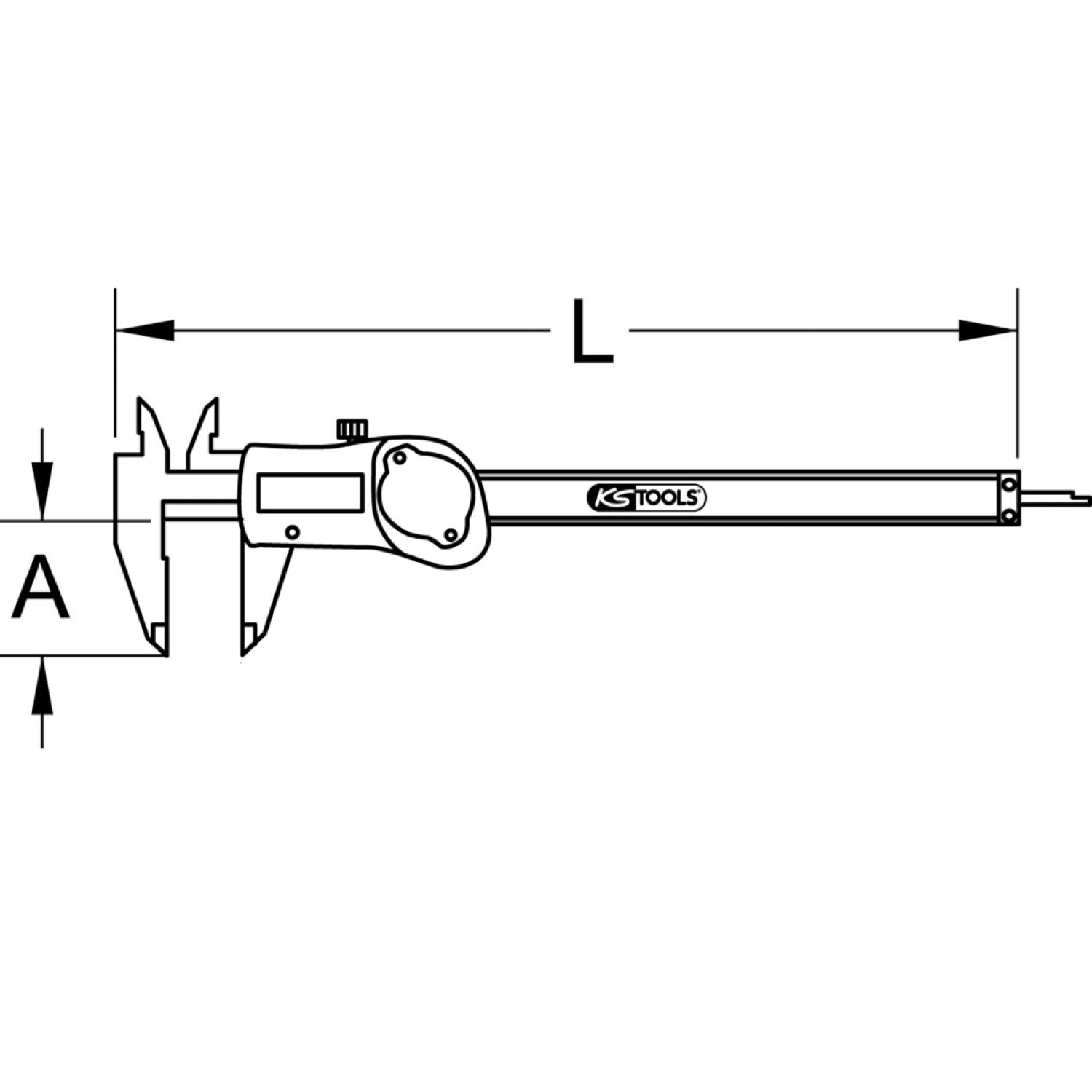 картинка Цифровой штангенциркуль IP67 0-150 мм, 240 мм от магазина "Элит-инструмент"