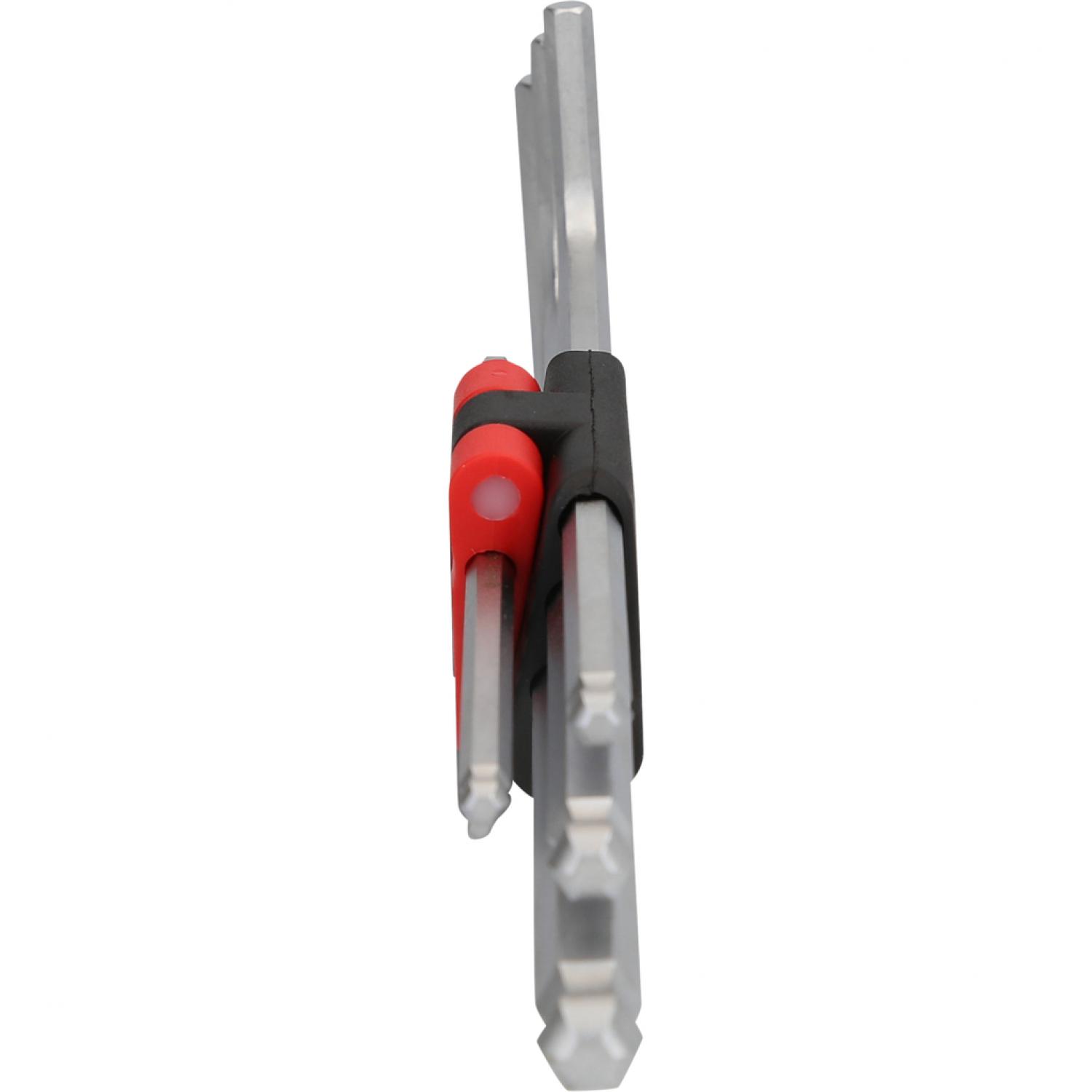 картинка Комплект угловых штифтовых ключей с внутренним шестигранником и шаровой головкой, XL, 9 шт от магазина "Элит-инструмент"