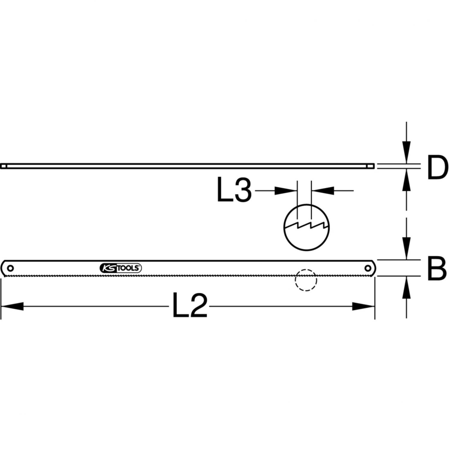 картинка Металлическое быстрорежущее пильное полотно HSS-Bi-Co 8, расстояние между зубьями 1,4 мм от магазина "Элит-инструмент"