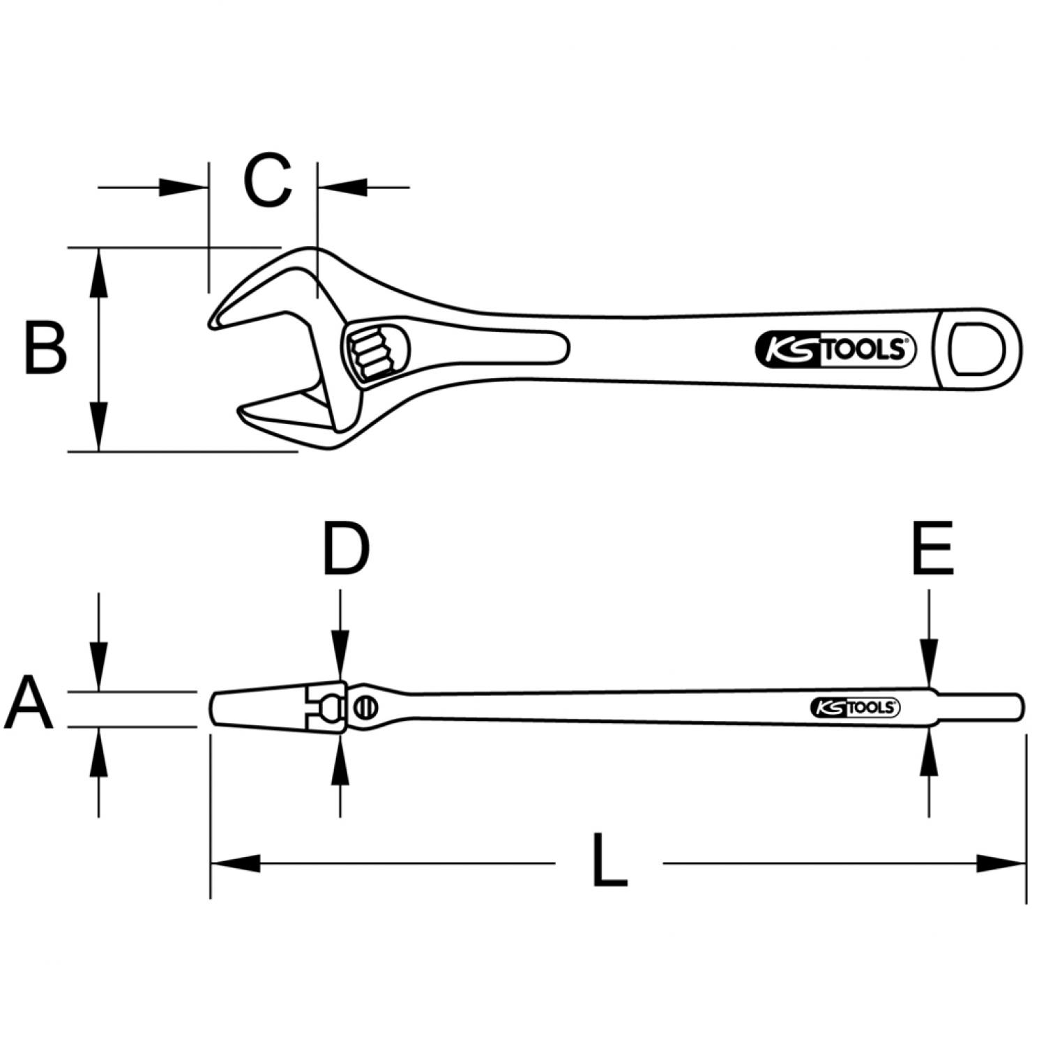 картинка Разводной ключ, регулируемый, 13 мм подвеска от магазина "Элит-инструмент"