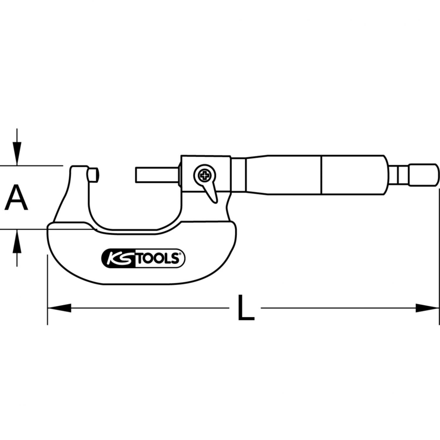 картинка Микрометр со скобой, цифровой, 0-25 мм от магазина "Элит-инструмент"
