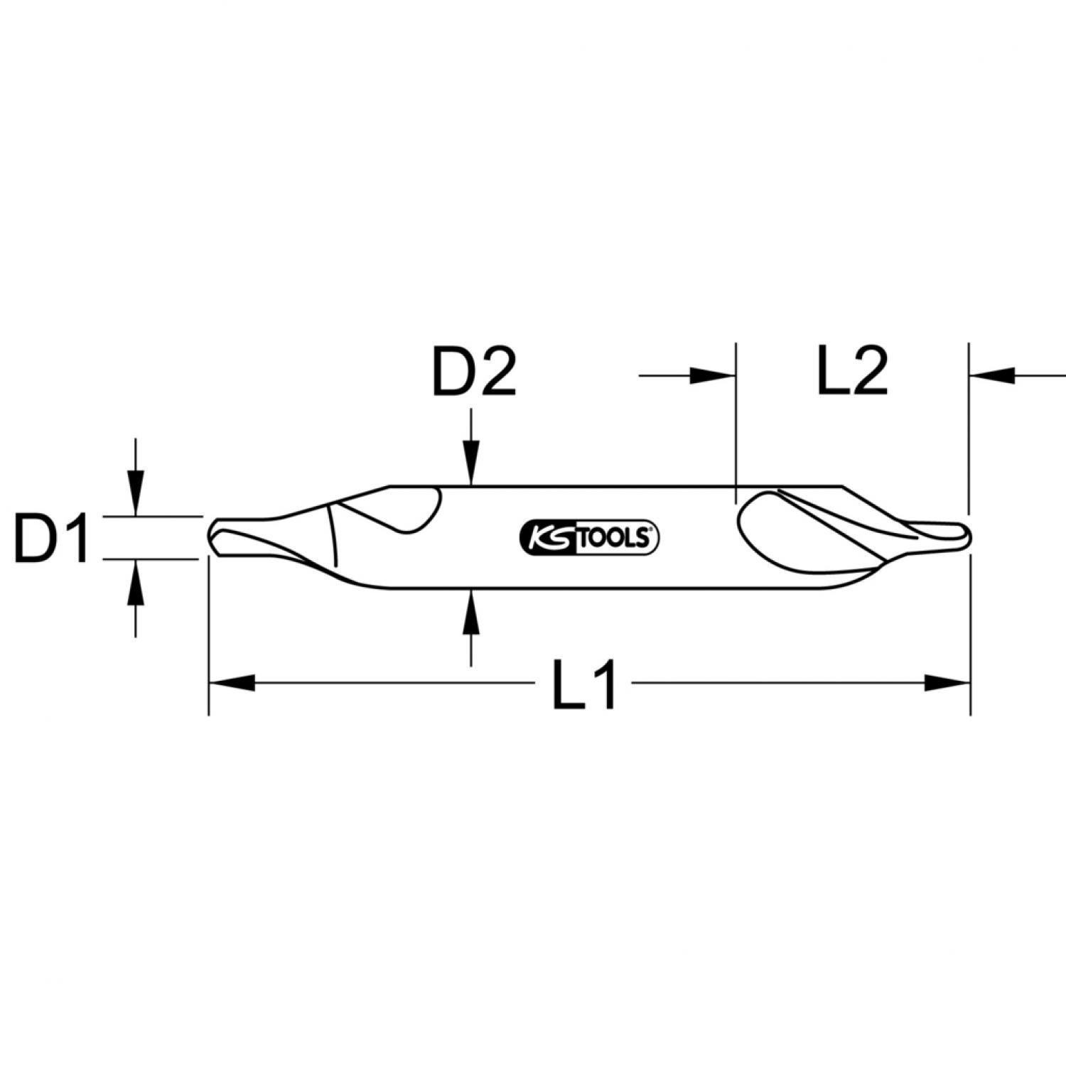 картинка Центровое сверло из стали HSS, форма A, 4 мм от магазина "Элит-инструмент"