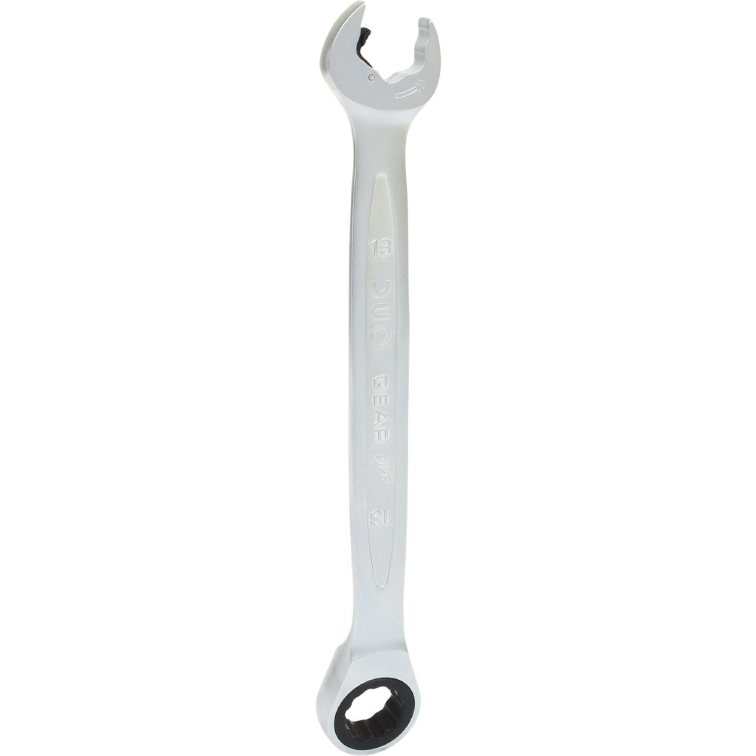 картинка Комбинированный ключ с трещоточным зевом DUO GEARplus, 13 мм, переключаемый от магазина "Элит-инструмент"