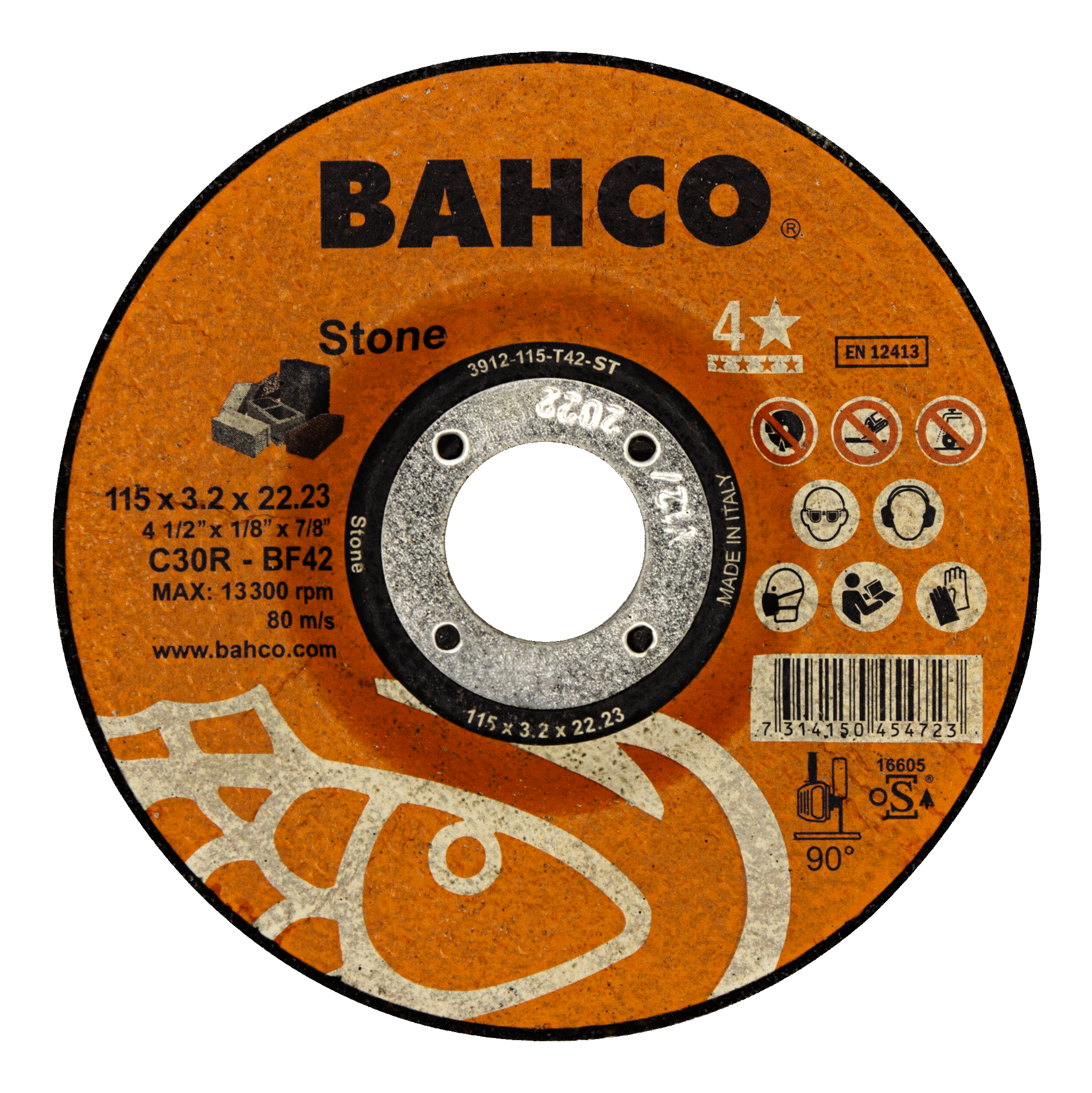 картинка Высокопроизводительные дисковые пилы для строительства и работы с камнем 180 x 3.2 x 22.23mm BAHCO 3912-180-T42-ST от магазина "Элит-инструмент"