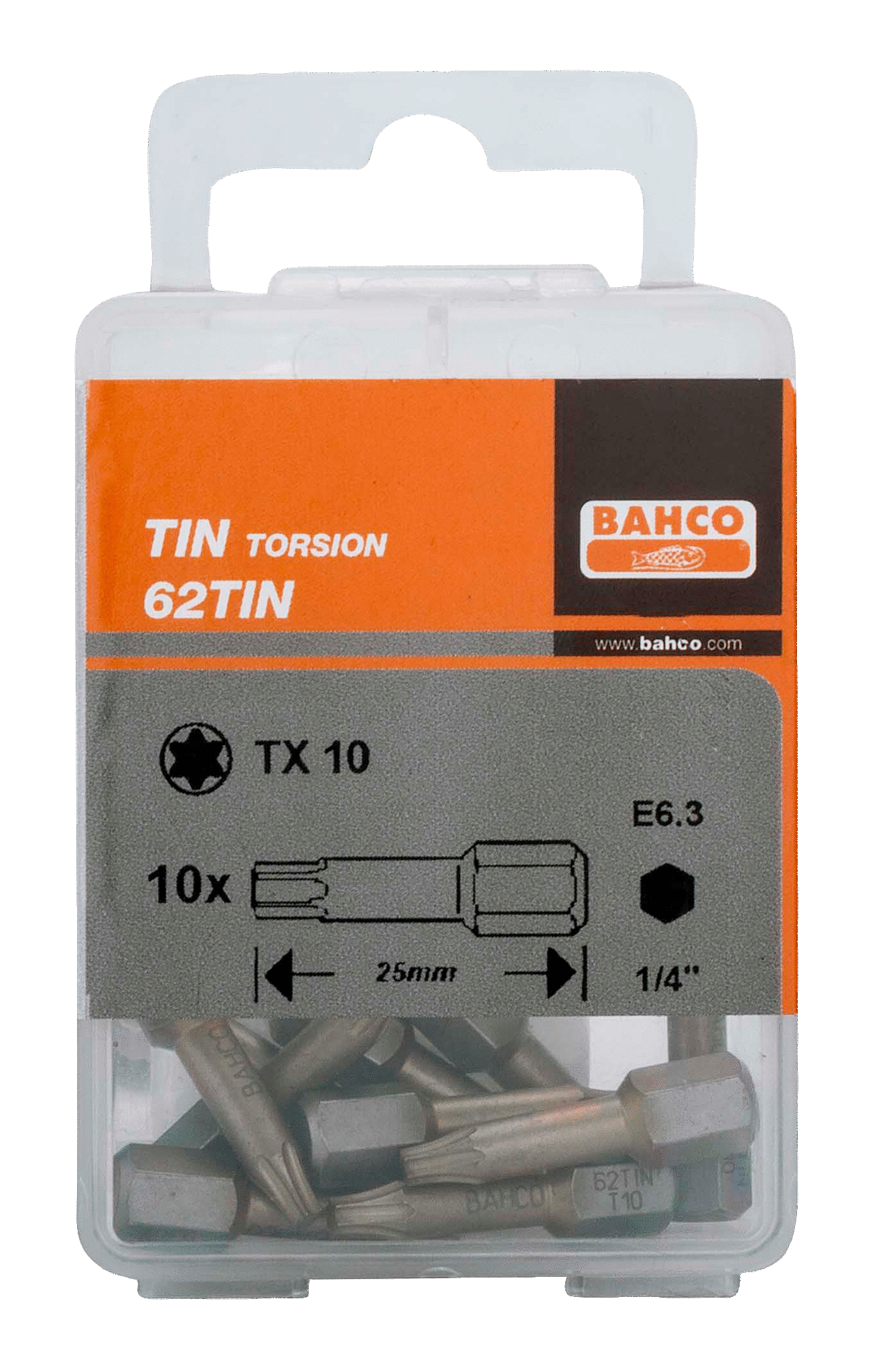 картинка Торсионные биты с покрытием из нитрида титана для отверток Torx®, 25 мм BAHCO 62TIN/T15 от магазина "Элит-инструмент"
