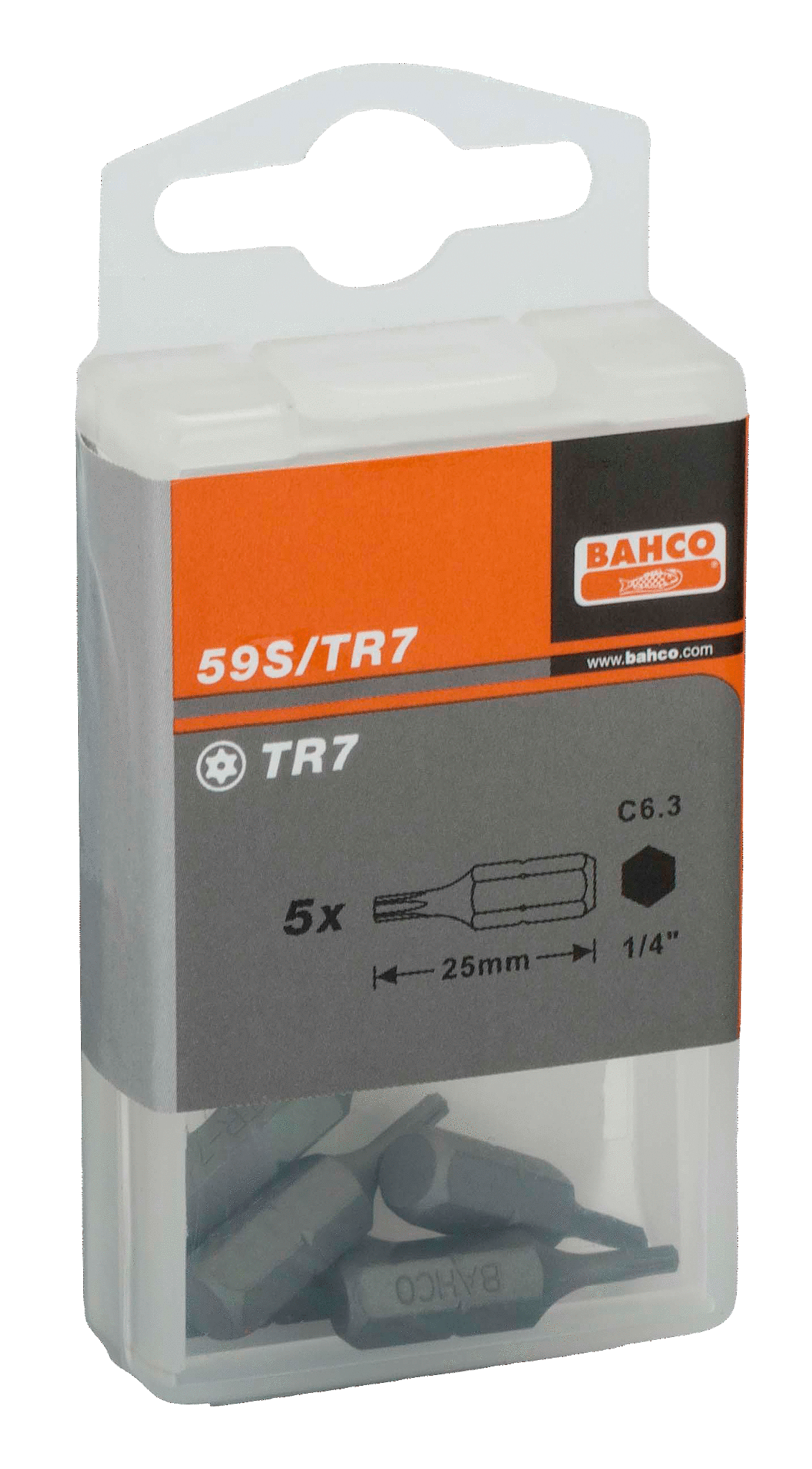 картинка Стандартные биты для отверток Torx® TR, 25 мм BAHCO 59S/TR25-3P от магазина "Элит-инструмент"