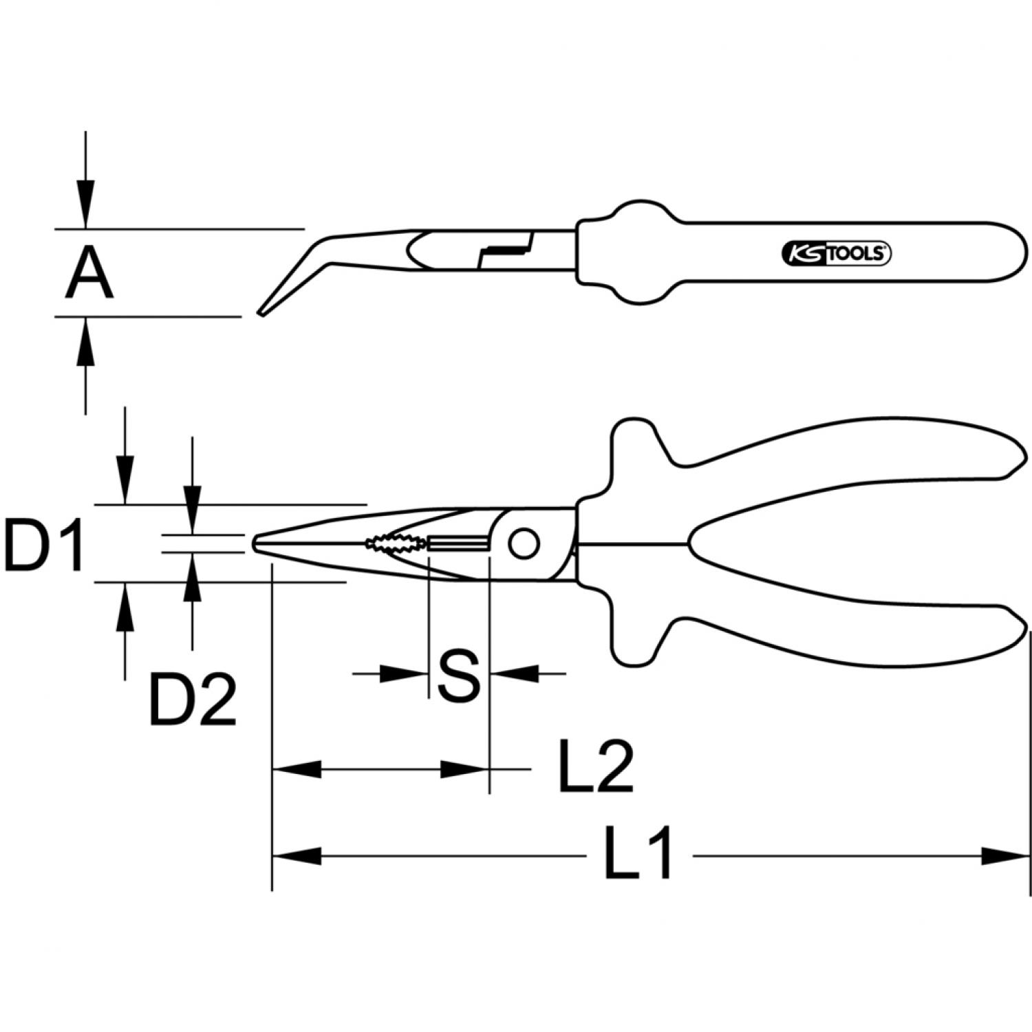 картинка Круглогубцы SlimPOWER, изогнутые, 210mm от магазина "Элит-инструмент"