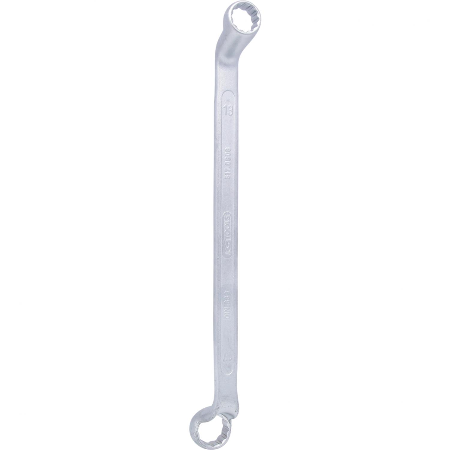картинка Двусторонний накидной ключ, изогнутый, 13x17 мм подвеска от магазина "Элит-инструмент"