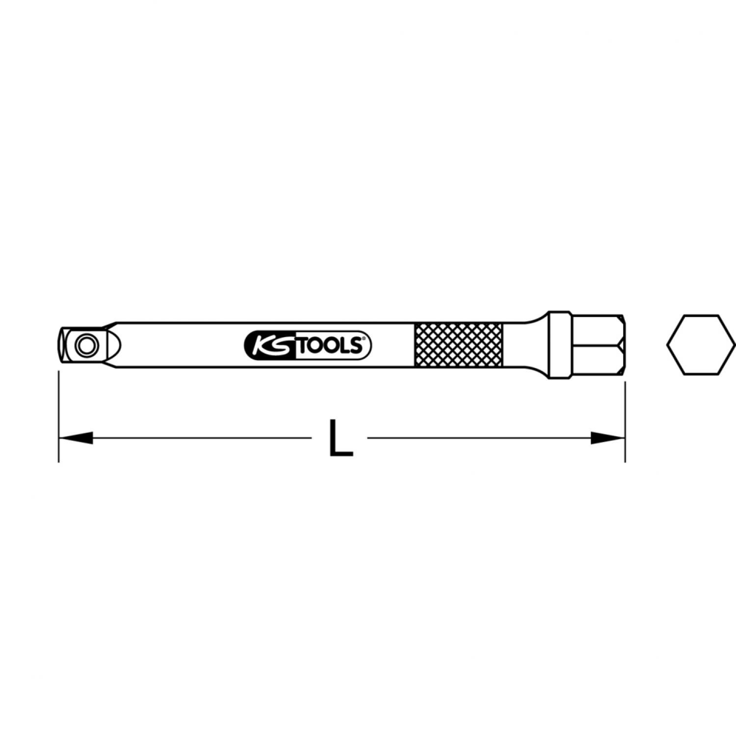 картинка Удлинитель 1/4'' с приводным шестигранником, 250 мм от магазина "Элит-инструмент"