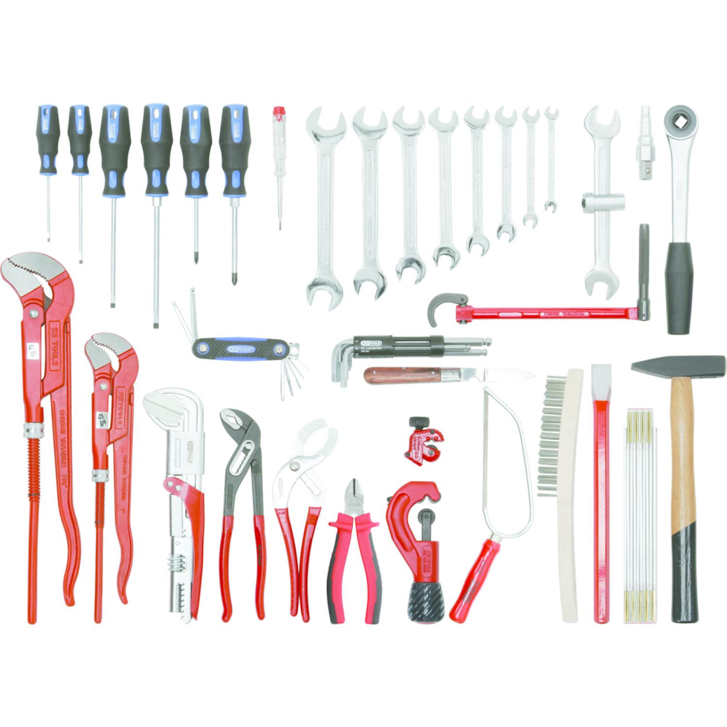картинка Комплект инструментов для сантехнических работ Basic, в металлическом ящике, 34 шт KSTools-116.0186 от магазина "Элит-инструмент"