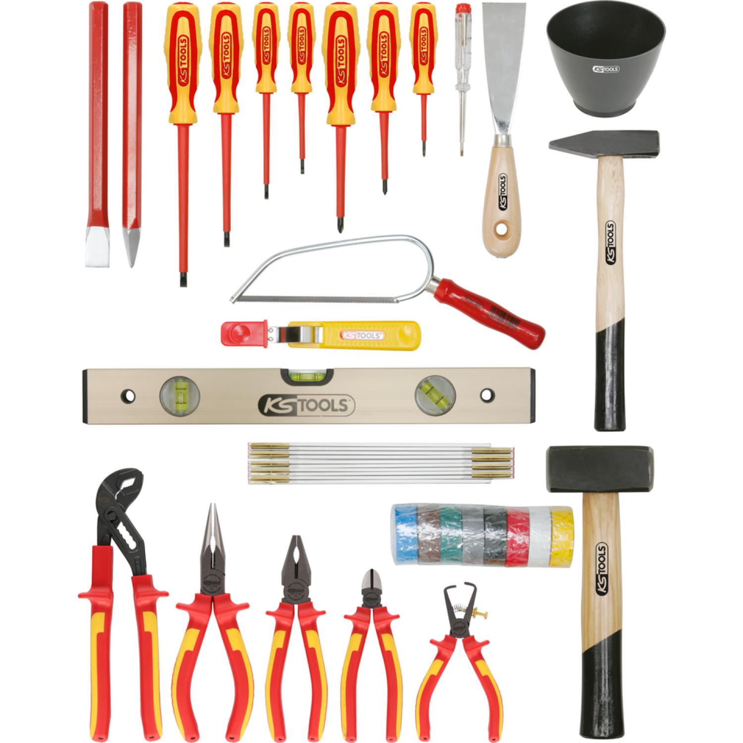 картинка Комплект инструментов для электриков Basic в чемодане из яловичной кожи, 30 шт от магазина "Элит-инструмент"